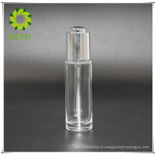 30ml huile essentielle vide clair bouteille compte-gouttes en verre avec bouchon de presse